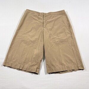 James Perse Standard Mens Beige Pocket Chino Golf Shorts 12" Cotton Sz 32 USA